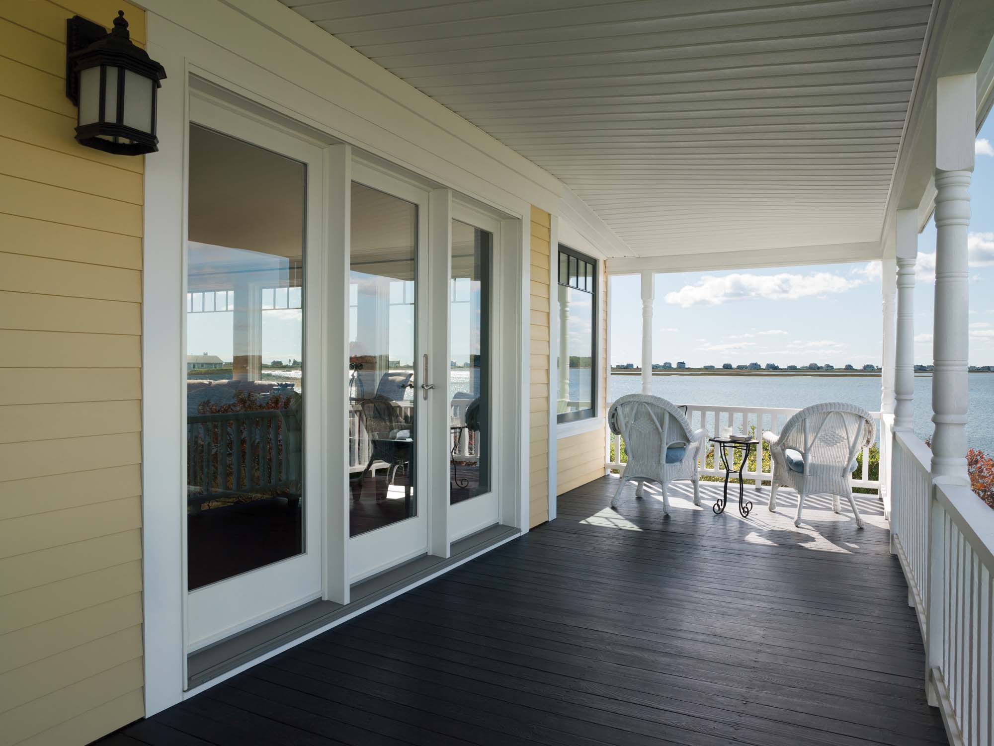 Porch with French hinged white exterior window - Door Replacement in Oregon & SW Washington